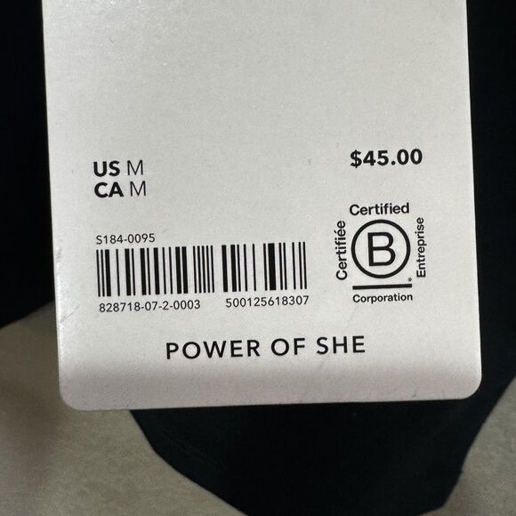 Athleta Shirt Womens Medium Black Essential Tee Supima Cotton Stretch Crewneck - Picture 4 of 8